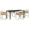 Ensemble de salle à manger pour jardin 5 pcs Beige polyrotin 563077563077