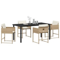 Ensemble de salle à manger pour jardin 5 pcs Beige polyrotin 563077563077