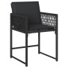 Ensemble de salle à manger pour jardin 5 pcs Noir polyrotin 563079563079