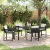 Ensemble de salle à manger pour jardin 5 pcs Noir polyrotin 563081563081
