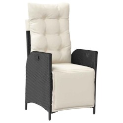 Ensemble de salle à manger pour jardin 3 pcs Noir polyrotin 563085563085