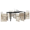 Ensemble de salle à manger pour jardin 5 pcs Beige polyrotin 563088563088