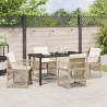 Ensemble de salle à manger pour jardin 5 pcs Beige polyrotin 563089563089