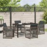 Ensemble de salle à manger pour jardin 5 pcs Gris polyrotin 563091563091
