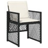 Ensemble de salle à manger pour jardin 5 pcs Noir polyrotin 563093563093
