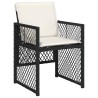 Ensemble de salle à manger pour jardin 5 pcs Noir polyrotin 563094563094