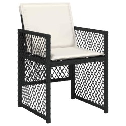 Ensemble de salle à manger pour jardin 5 pcs Noir polyrotin 563095563095