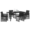 Ensemble de salle à manger pour jardin 5 pcs Noir polyrotin 563098563098