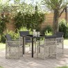 Ensemble de salle à manger pour jardin 5 pcs Gris clair 563099563099