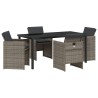 Ensemble de salle à manger pour jardin 5 pcs Gris polyrotin 563105563105