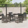 Ensemble de salle à manger pour jardin 5 pcs Gris polyrotin 563108563108