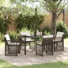 Ensemble de salle à manger pour jardin 5 pcs Marron polyrotin 563112563112