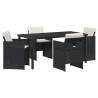 Ensemble de salle à manger pour jardin 5 pcs Noir polyrotin 563115563115