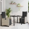 Ensemble de salle à manger pour jardin 3 pcs Gris clair 563116563116