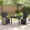 Ensemble de salle à manger pour jardin 3 pcs Gris clair 563116563116