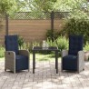 Ensemble de salle à manger pour jardin 3 pcs Gris polyrotin 563117563117