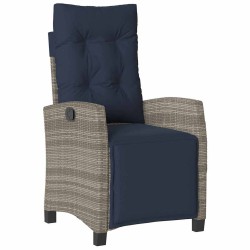 Ensemble de salle à manger pour jardin 3 pcs Gris polyrotin 563121563121