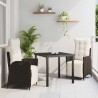Ensemble de salle à manger pour jardin 3 pcs Marron polyrotin 563123563123