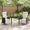 Ensemble de salle à manger pour jardin 3 pcs Marron polyrotin 563123563123