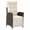 Ensemble de salle à manger pour jardin 3 pcs Marron polyrotin 563123563123