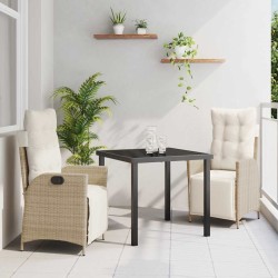 Ensemble de salle à manger pour jardin 3 pcs Beige polyrotin 563125563125