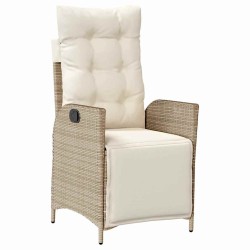 Ensemble de salle à manger pour jardin 3 pcs Beige polyrotin 563125563125