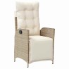 Ensemble de salle à manger pour jardin 3 pcs Beige polyrotin 563125563125