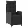 Ensemble de salle à manger pour jardin 3 pcs Noir polyrotin 563126563126