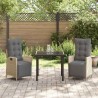 Ensemble de salle à manger pour jardin 3 pcs Beige polyrotin 563127563127