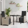 Ensemble de salle à manger pour jardin 3 pcs Gris clair 563129563129