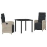 Ensemble de salle à manger pour jardin 3 pcs Gris clair 563129563129