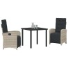 Ensemble de salle à manger pour jardin 3 pcs Gris clair 563129563129