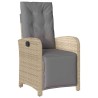 Ensemble de salle à manger pour jardin 3 pcs Beige polyrotin 563130563130