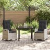 Ensemble de salle à manger pour jardin 3 pcs Gris clair 563132563132