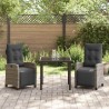 Ensemble de salle à manger pour jardin 3 pcs Gris polyrotin 563136563136