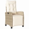 Ensemble de salle à manger pour jardin 3 pcs Beige polyrotin 563137563137