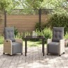 Ensemble de salle à manger pour jardin 3 pcs Beige polyrotin 563139563139