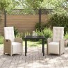 Ensemble de salle à manger pour jardin 3 pcs Beige polyrotin 563142563142