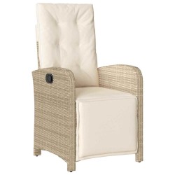 Ensemble de salle à manger pour jardin 3 pcs Beige polyrotin 563142563142