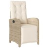 Ensemble de salle à manger pour jardin 3 pcs Beige polyrotin 563142563142