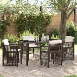 Ensemble de salle à manger pour jardin 5 pcs Marron 563144563144