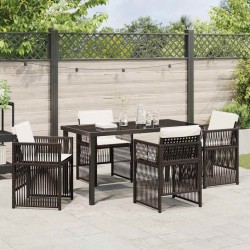 Ensemble de salle à manger pour jardin 5 pcs Marron 563144563144