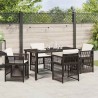 Ensemble de salle à manger pour jardin 5 pcs Marron 563144563144