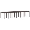 Table de Jardin Marron 350 x 100 x 74 cm polyrotin 563145563145