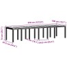 Table de Jardin Marron 350 x 100 x 74 cm polyrotin 563145563145
