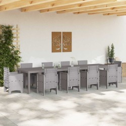 Table de Jardin Gris clair 350 x 100 x 74 cm polyrotin 563146563146