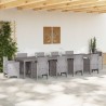 Table de Jardin Gris clair 350 x 100 x 74 cm polyrotin 563146563146