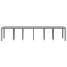 Table de Jardin Gris clair 350 x 100 x 74 cm polyrotin 563146563146