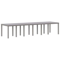 Table de Jardin Gris clair 350 x 100 x 74 cm polyrotin 563146563146