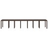 Table de Jardin Marron 400 x 100 x 73 cm polyrotin 563147563147
